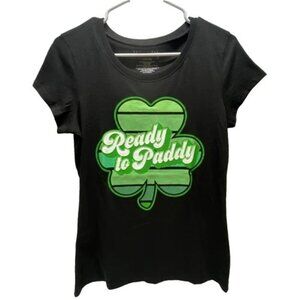 St Patrick's Day Graphic Tee Women's/Juniors Large Wound Up "Ready To Patty" NWT
